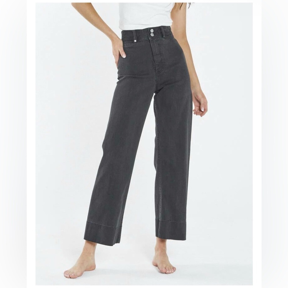 Thrills Women’s Belle Cropped High Rise Jeans Black Size 8